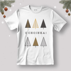 Świąteczna koszulka męska z nadrukiem O choinka!