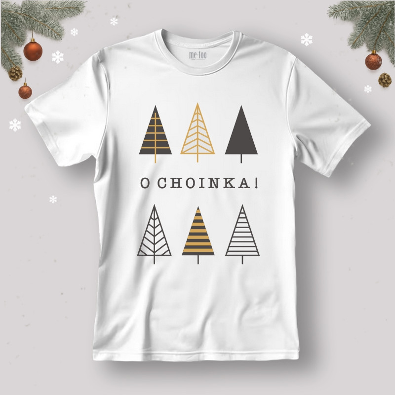 Świąteczna koszulka męska z nadrukiem O choinka!