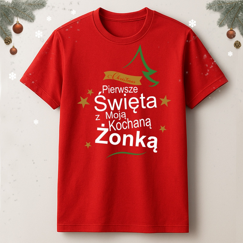 Koszulka / t-shirt  Pierwsze Święta z Moją Żonką