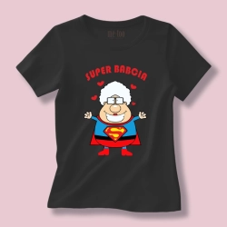 Super babcia - koszulka z nadrukiem babci-supermenki