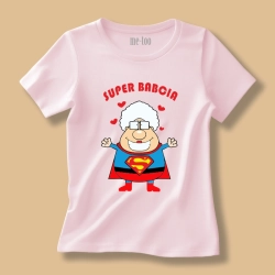 Super babcia - koszulka z nadrukiem babci-supermenki
