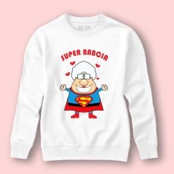 Super babcia - bluza z nadrukiem babci-supermenki