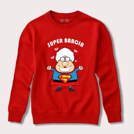 Super babcia - bluza z nadrukiem babci-supermenki