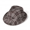 Kapekusz trilby w kratę brązowy