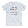 Śmieszne koszulki męskie I don't need Google my wife knows everything 