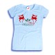 Damska koszulka z nadrukiem Merry Christmas - renifery