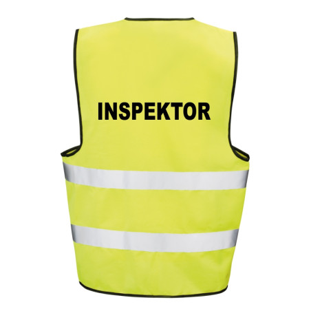 Kamizelka ostrzegawcza z nadrukiem Inspektor