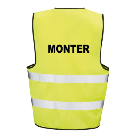 Kamizelka ostrzegawcza z nadrukiem Monter