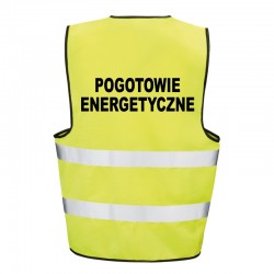 Kamizelka ostrzegawcza z nadrukiem Pogotowie Energetyczne