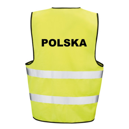 Kamizelka ostrzegawcza z nadrukiem Polska