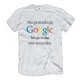 Śmieszne koszulki męskie Nie potrzebuję Google Moja żona wie wszystko