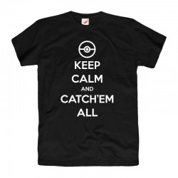 Koszulka Pokemony Keep Calm and catch 'em all