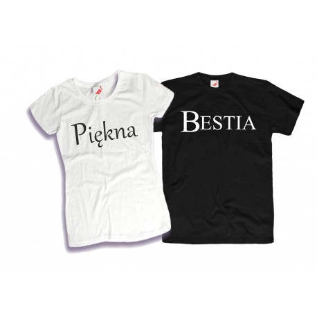 Koszulki Piękna i Bestia - komplet