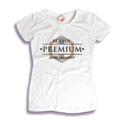 Koszulka damska z nadrukiem Mama Premium quality guaranteed