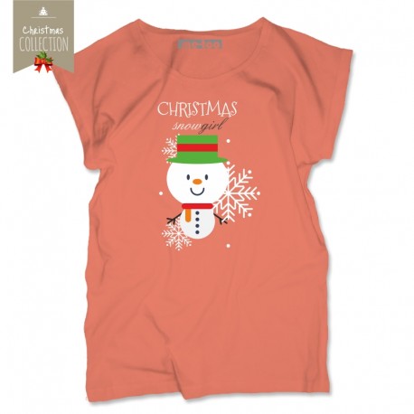 Koszulka damska Christmas snowgirl