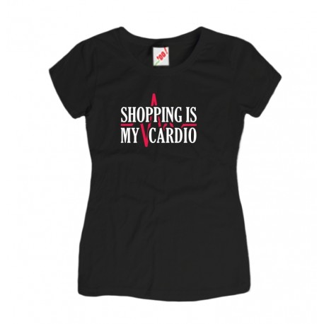 Koszulka z nadrukiem Shopping is my Cardio