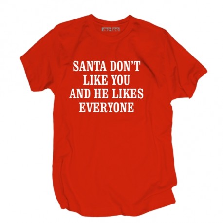 Śmieszna koszulka męska Santa don't like you