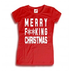 Koszulka damska Merry F**king Christmas