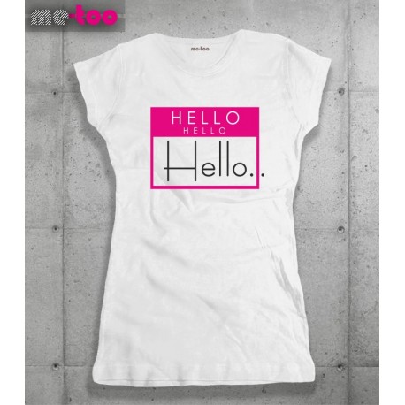 Koszulka damska z nadrukiem Hello, hello hello