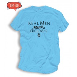 Koszulka męska z nadrukiem Real men change diapers