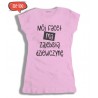 T-shirt damski z nadrukiem Mój facet ma zajebistą dziewczynę