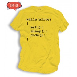 Koszulka męska While Eat Sleep Code