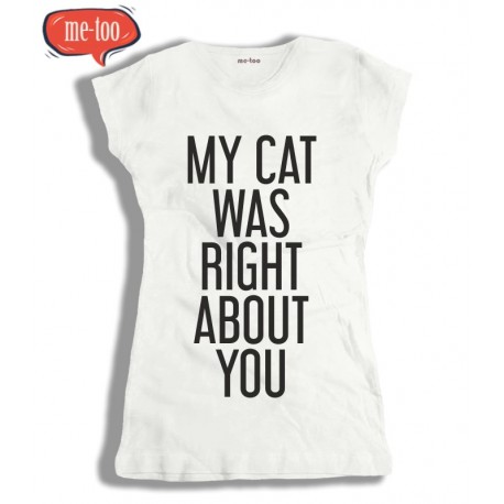 Koszulka damska z nadrukiem My cat don't like you