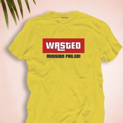 Śmieszna koszulka męska Wasted - mission failed!