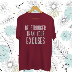 Koszulka unisex z nadrukiem Be stronger than your excuses