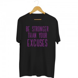 Koszulka unisex z nadrukiem Be stronger than your excuses