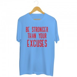 Koszulka unisex z nadrukiem Be stronger than your excuses