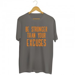 Koszulka unisex z nadrukiem Be stronger than your excuses