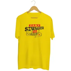 Męska koszulka z nadrukiem Taki szwagier to skarb